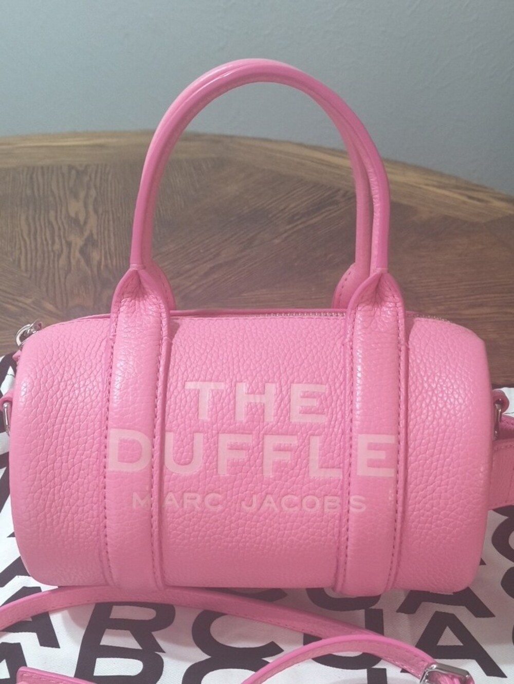 Marc Jacobs Pink Mini Duffle Leather Satchel - Picture 3 of 5